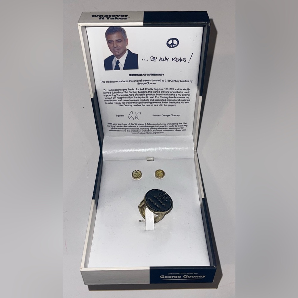George Clooney Whatever It Takes Earring & Ring Set